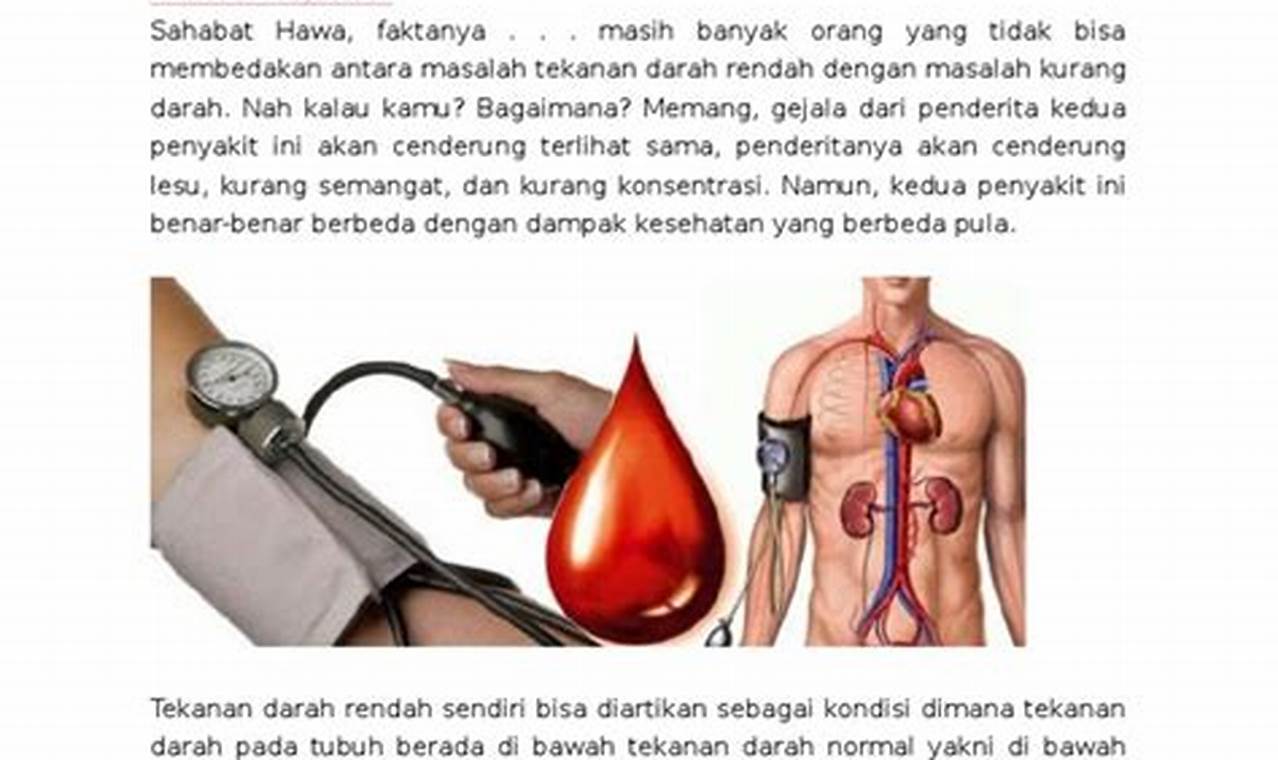 cara mengatasi tekanan darah rendah